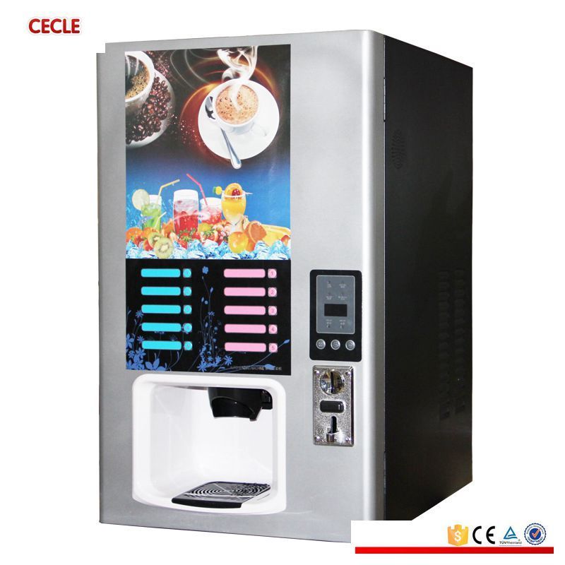 Automatic coffee machine commercial coin coffee tea machine hot and cold type 5 cold 5 hot drinks machine