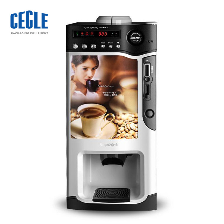 1 Year Warranty Coffee/hot Chocolate/creamer Vending Machines Coin Operated Tea Coffee Vending Machine White Black Red 820W,820W