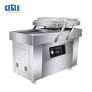 Flat or concave double chamber vacuum packing machine meat vacuum packing machine