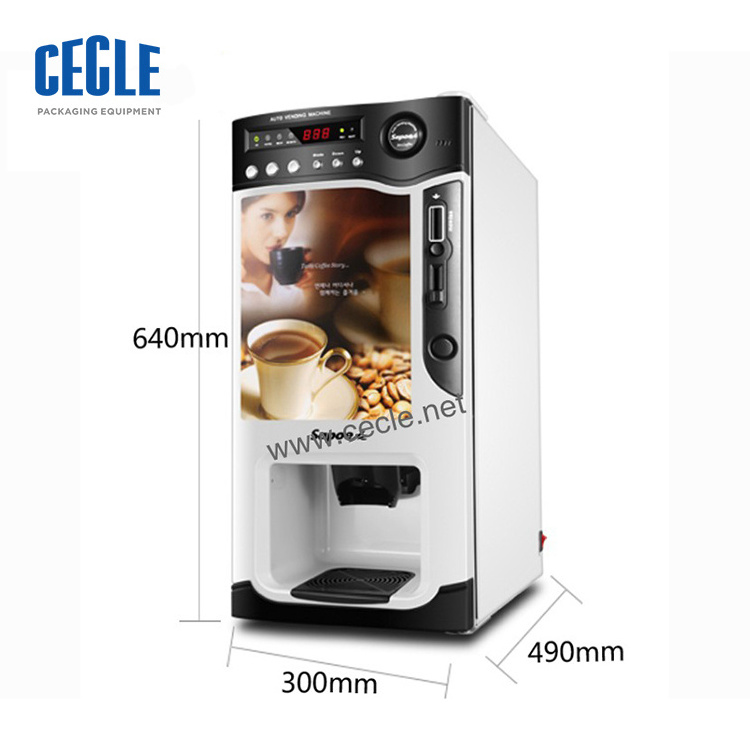 commercial hot and cold coin operated payment system tea coffee and tea vending machine for business outdoor price