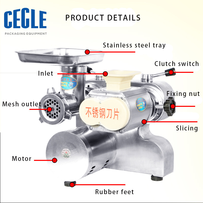 Commercial Double Use Mincer and Slicer/Sausage Meat Grinder