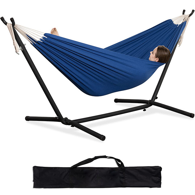 Wholesale Foldable Tree Aerial Hanging Hammock Outdoor Light weight Cotton Garden Portable Hammock Folding Camping Hammock Swing