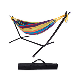 YASN Cotton Portable outdoor Hammock swing double indoor patio Hamaca Camping Beach Garden folding Hamacas Hammocks with stand