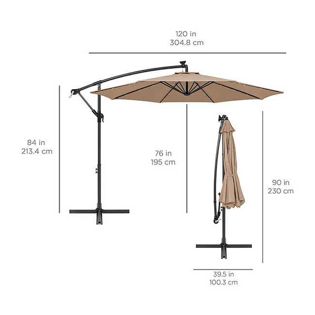 YASN Parasols Wholesale Cantilever Sun Garden Led Patio Umbrellas Outdoor Umbrella Patio Terrace roma umbrella custom LUXURY