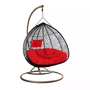 YASN 2 Person Round Balcony Garden Hanging Chair Indoor Outdoor Patio Swings Double Sensory Rattan Egg Hanging Chair