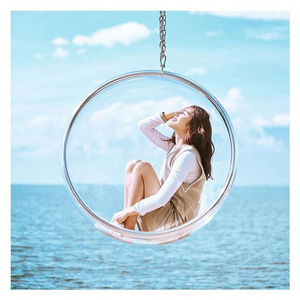 YASN HWQQ019 Home Bubble Chair Patio Transparent Swing Acrylic Clear Hanging Bubble Chair With Stand For Home