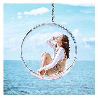 YASN HWQQ019 Home Bubble Chair Patio Transparent Swing Acrylic Clear Hanging Bubble Chair With Stand For Home