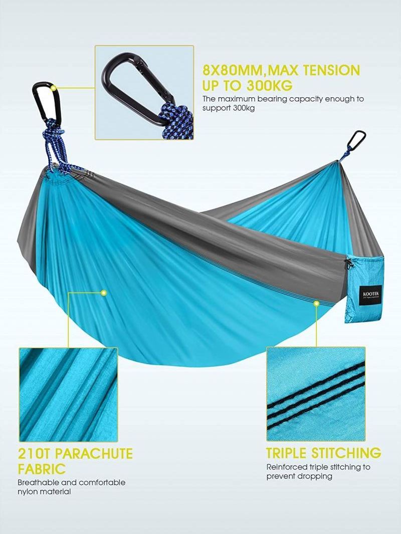 YASN Flat Hammock Outdoor Camping Parachute Nylon Two Person Flat Hammocks Outdoor Swing Camping Nylon Hamak Hamaca amacas