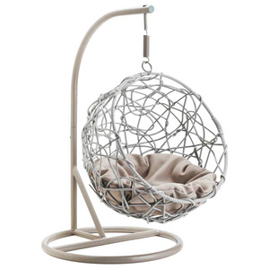 YASN Pet Round Egg Chair Rattan Effect Hanging Egg Chair Pets Bed Garden Furniture Indoor Outdoor Pet Swing Chair