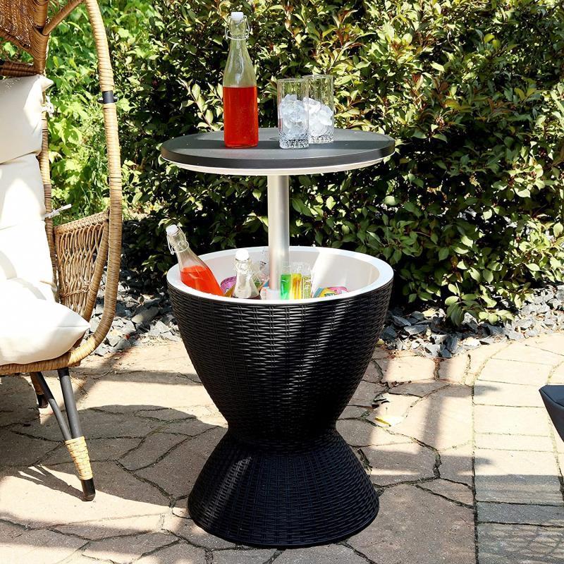 YASN Garden Patio drink Cooler Table Outdoor Ice Bucket Cooler Table