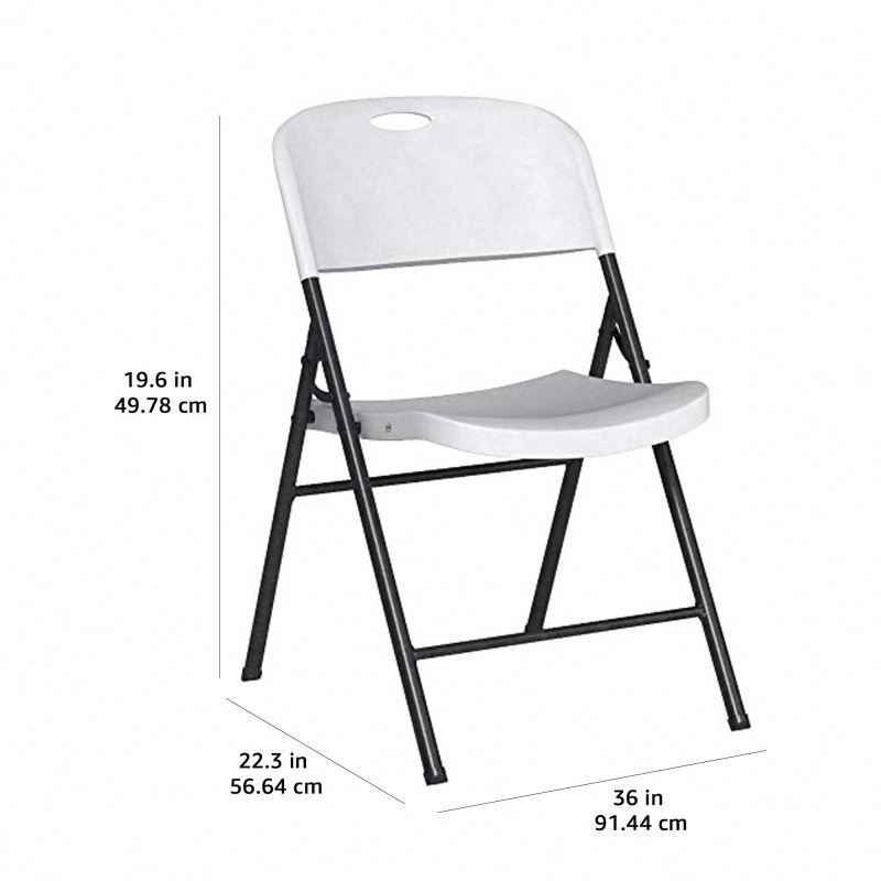 YASN Cheap Wholesale Lightweight Camping Dining Portable Patio Garden Outdoor Folding Foldable White Plastic Folding Chair