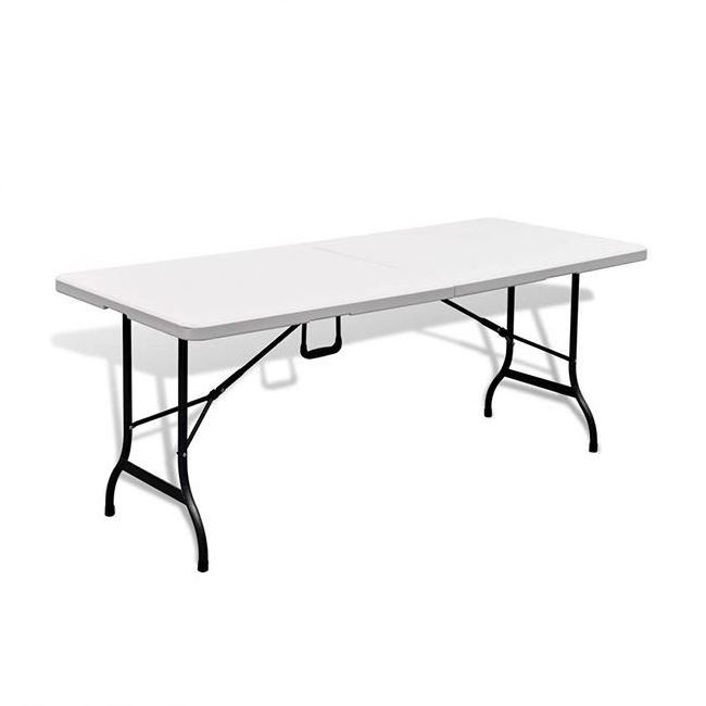 YASN Wholesale Outdoor White Folding Table Plastic Party Table Plastic Folding Table For Camping