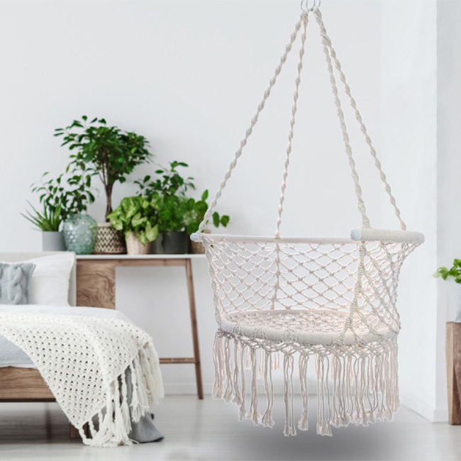 YASN Rope Swing Chair Macrame weaving Hanging Hammock Chair Columpio hamac Swing Indoor Outdoor Patio Chair hamacs macrame Seat