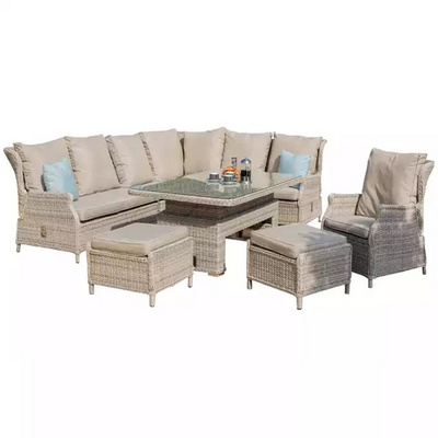 YASN Modern Outdoor Furniture Set Garden Rattan Patio Conversation Sets Outdoor Corner Sofa