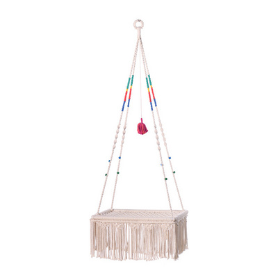 Bohemian Hammock Cat hanging Chair macrame Fringe Cotton Rope Handwoven patio indoor Hanging Hammock Pet Swing pet couch bed