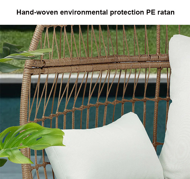 YASN High Quality Rattan Wicker Standing hanging Chairs Outdoor Garden Patio Egg Relax Wicker swing Chair hammock For Sale