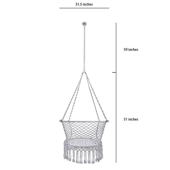 YASN Rope Swing Chair Macrame weaving Hanging Hammock Chair Columpio hamac Swing Indoor Outdoor Patio Chair hamacs macrame Seat