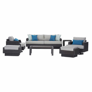 YASN 7 piece Motion Patio Seating Patio Chair And Table Set Garden Rattan Sofa Outdoor Furniture Set