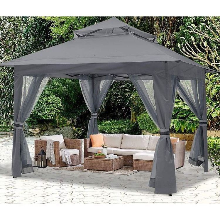 YASN Modern Gazibo Hardtop Backyard Patio Gazebo Outdoor Garden Luxury Aluminum Garden Gazebo Outdoor With Bug Net