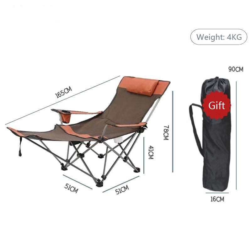 Outdoor Folding Chair Portable Adjustable Recliner  with Removable Footrest for Camping Fishing Picnic Patio zero gravity chair