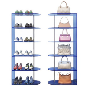 Custom shoes bag display rack acrylic display shelf waterproof multi-layer book super shelf