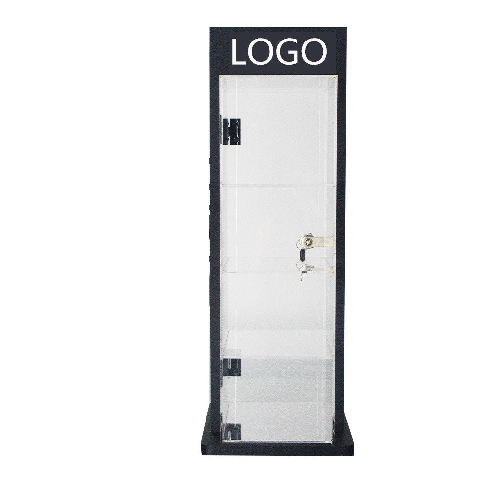 Locking Retail Anti Tobacco Mouth Spray Display Cabinet Smoke Shop Tobacco Accessories Hookah Flavor Display Racks LED Light Up