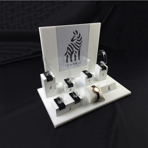 Counter Shop Luxury White Wrist Watch Holder Acrylic Watch Display Stand