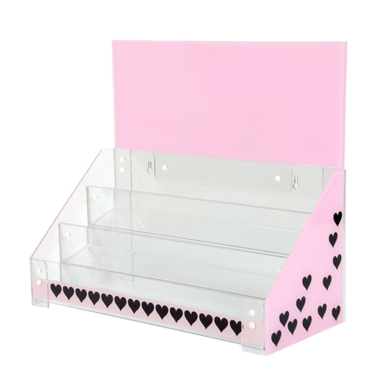 Custom acrylic eyelash cosmetics display stand large multi-purpose counter open display stand