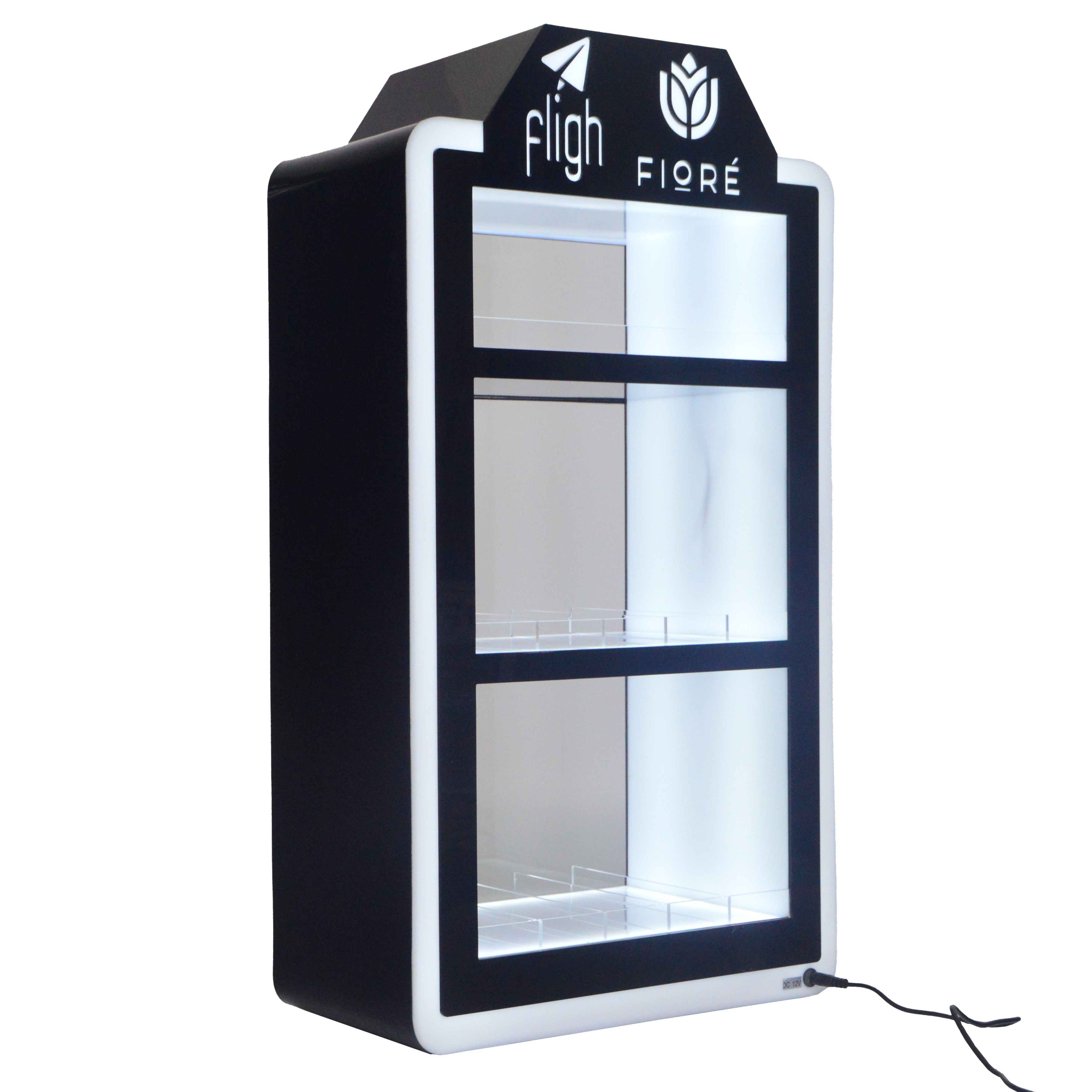 best seller Led Lights Counter top smoke Cigarette Display Stand Cabinet Rack Acrylic Tobacco Display Case Smoke Shop display