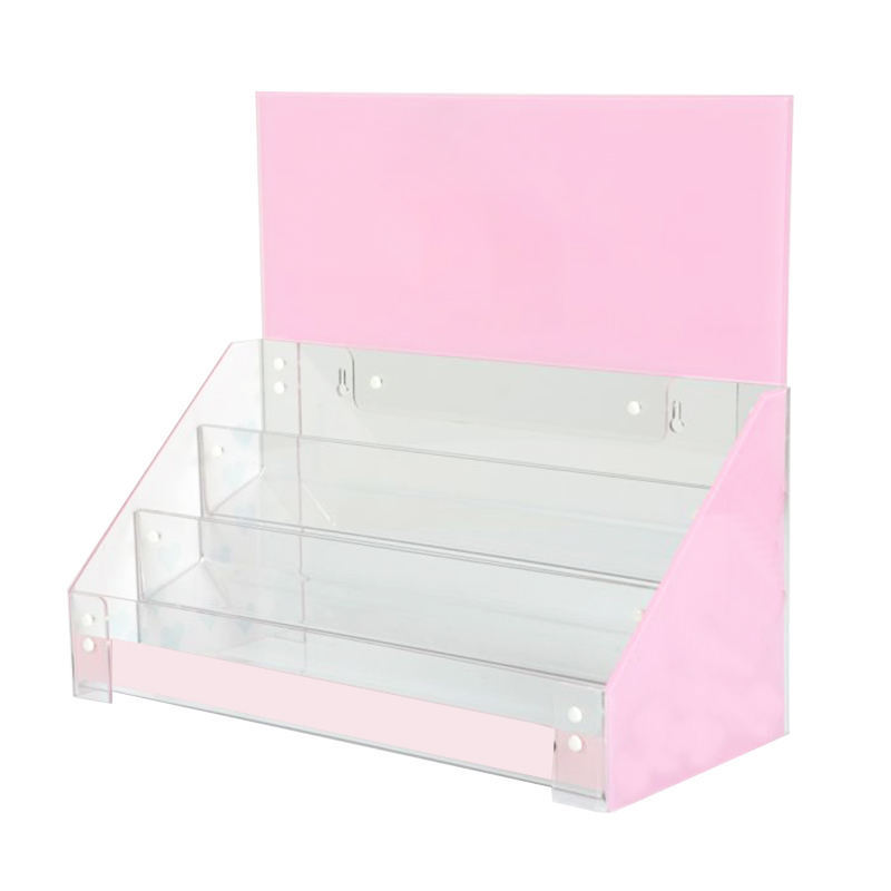 Custom acrylic eyelash cosmetics display stand large multi-purpose counter open display stand