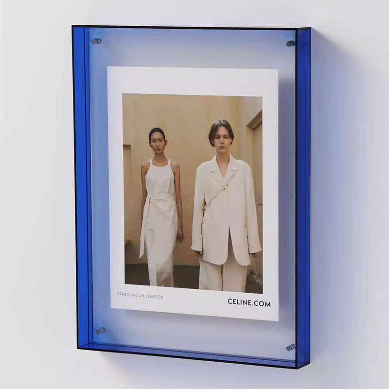 Home Decoration Transparent Double-Sided Picture Frame Acrylic Magnetic Photo Frames Display Stand