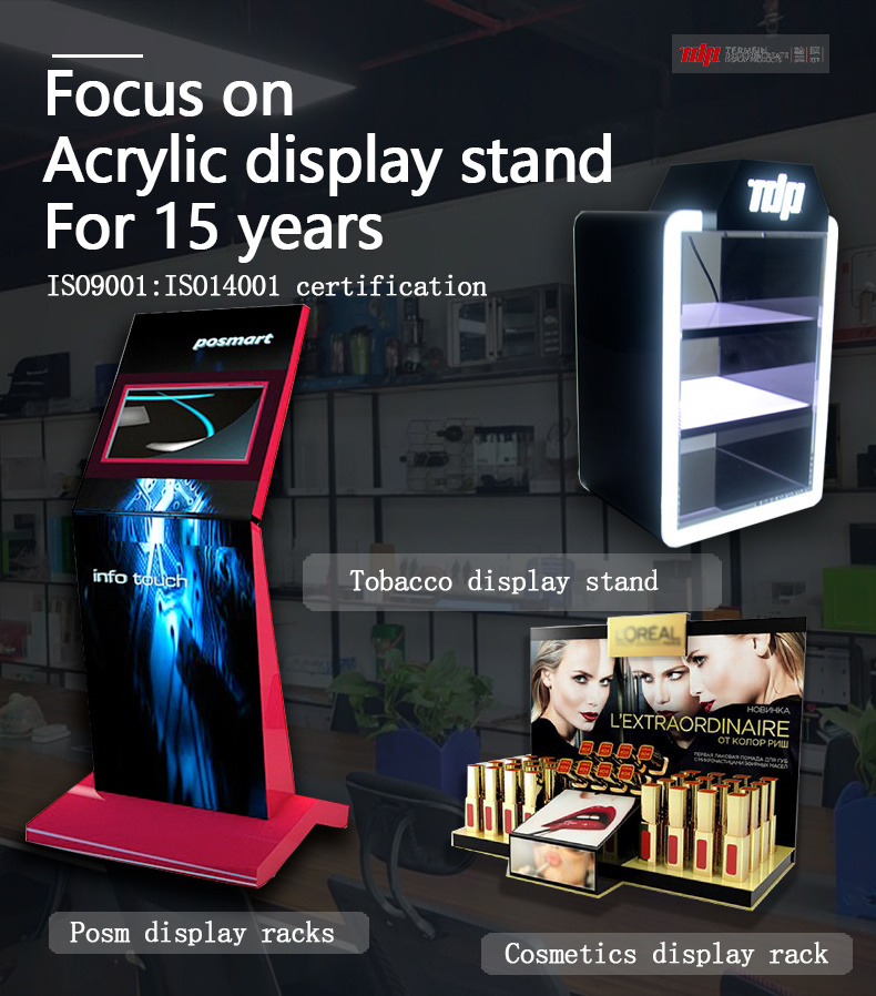 Custom Design Shop Retail Countertop advertising acrylic Cosmetic Makeup Display Stand cosmetic holder display rack