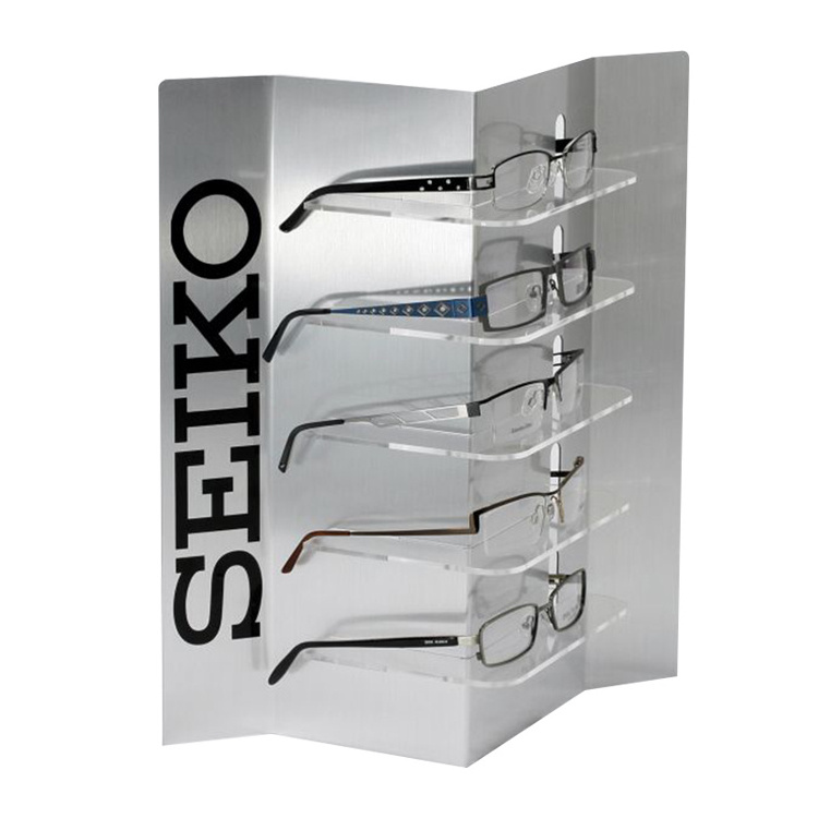 Marketing Holders Sunglass Eyeglasses Clear Elegant Optical Vertical Wall Mount Boutiques Frames rack table glass stand