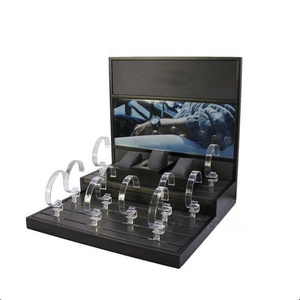 Luxury Custom Plexiglass Wrist Watch Window Set Rack Acrylic Watch Display Show Stand benshidisplay