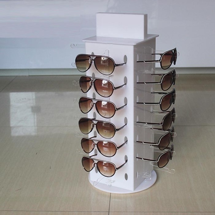 plexiglass sunglass Acrylic sunglasses display  counter lock case cabinet spectacles rods stand eyeglass desktop eyewear rack