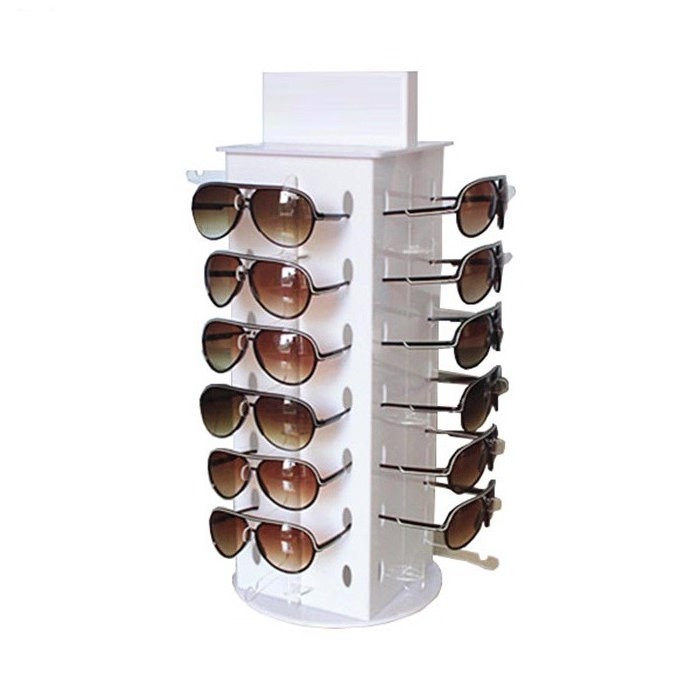 plexiglass sunglass Acrylic sunglasses display  counter lock case cabinet spectacles rods stand eyeglass desktop eyewear rack