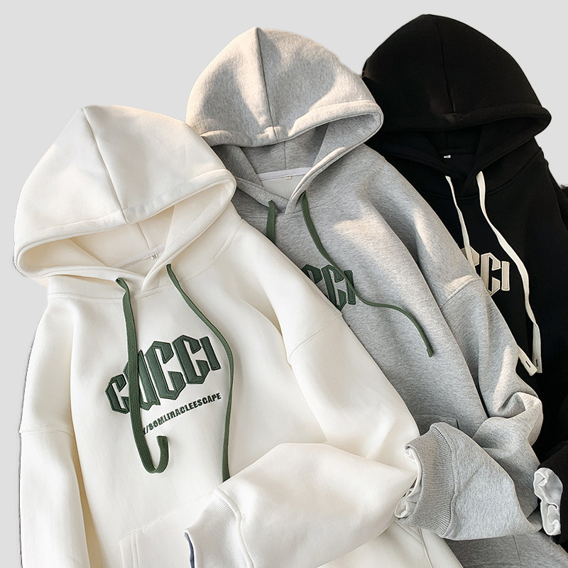 Fygon Winter custom 420gsm plus size hoodie street wear oversized pullover o-ncek Embroidered hoodie