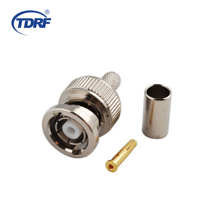 BNC Male Crimp Connector for RG6 RG58 RG59