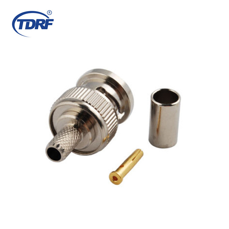 BNC Male Crimp Connector for RG6 RG58 RG59