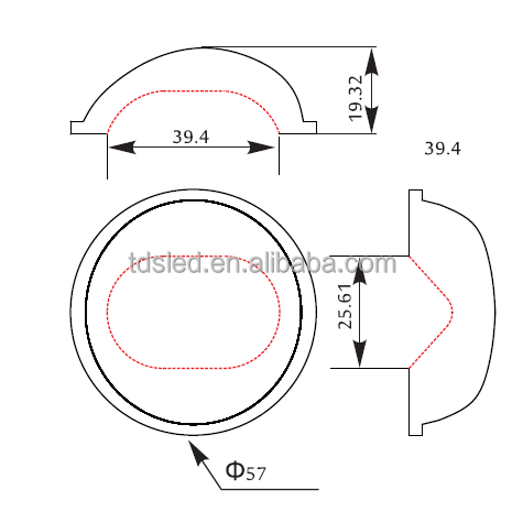 20W 30W 40W 50W 60W 100W Led street light lens cover with gasket