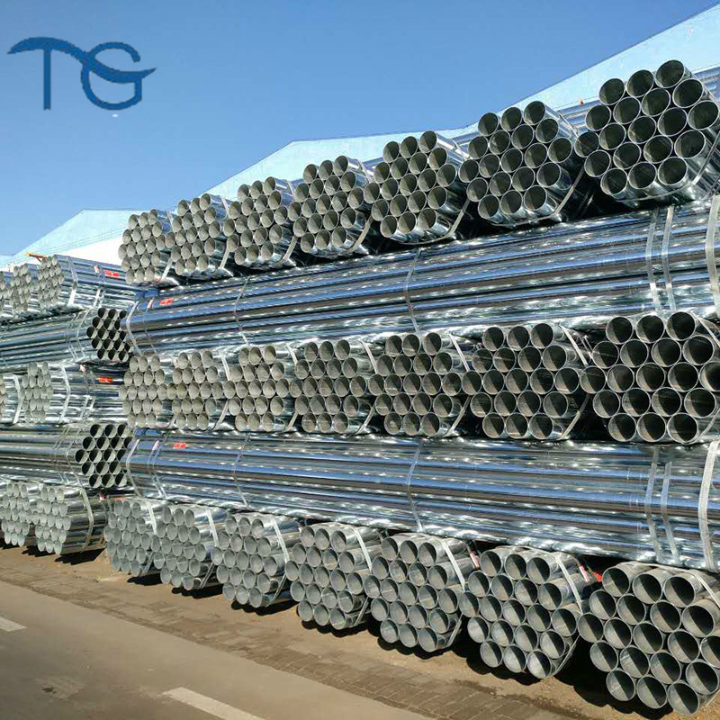 High-strength hot-dip galvanized steel  round  pipe for Oil Gas Sewage Transport