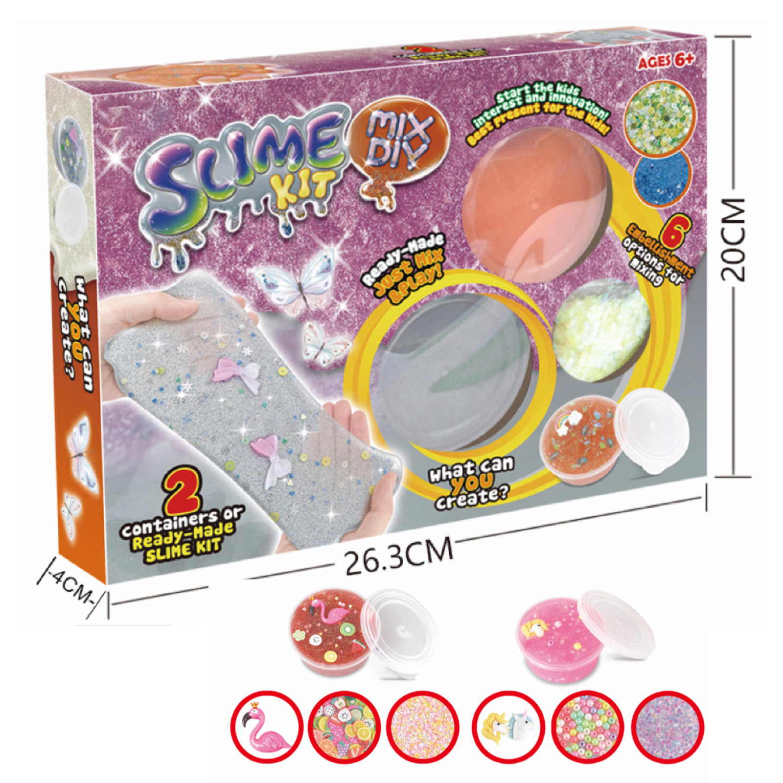 DIY Crystal Slime Non-Sticky Cheap Supplier Color Kit DIY Toys Clay Puff Fluffy Slime for Kids