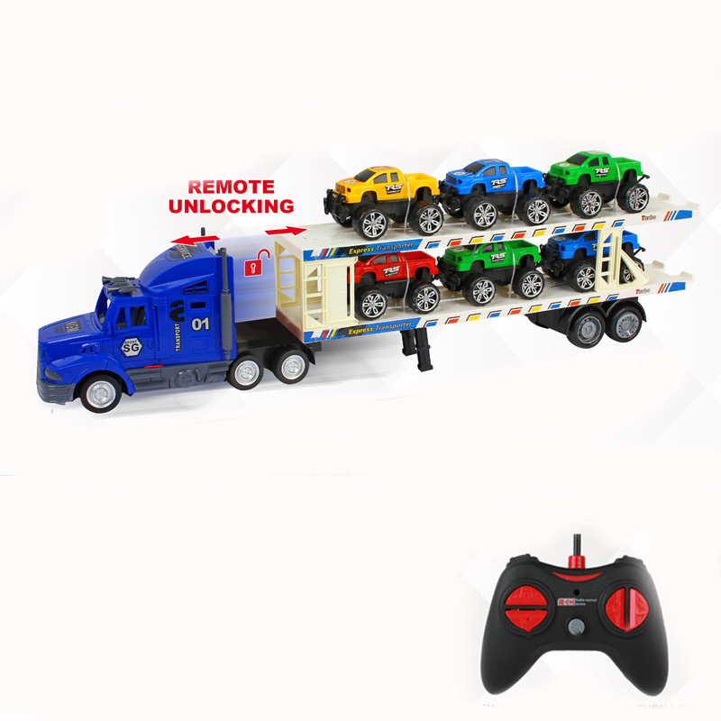 Hot Sale RC Construction Truck Radio Control Trailer 4 Channel Remote Control Container Toys