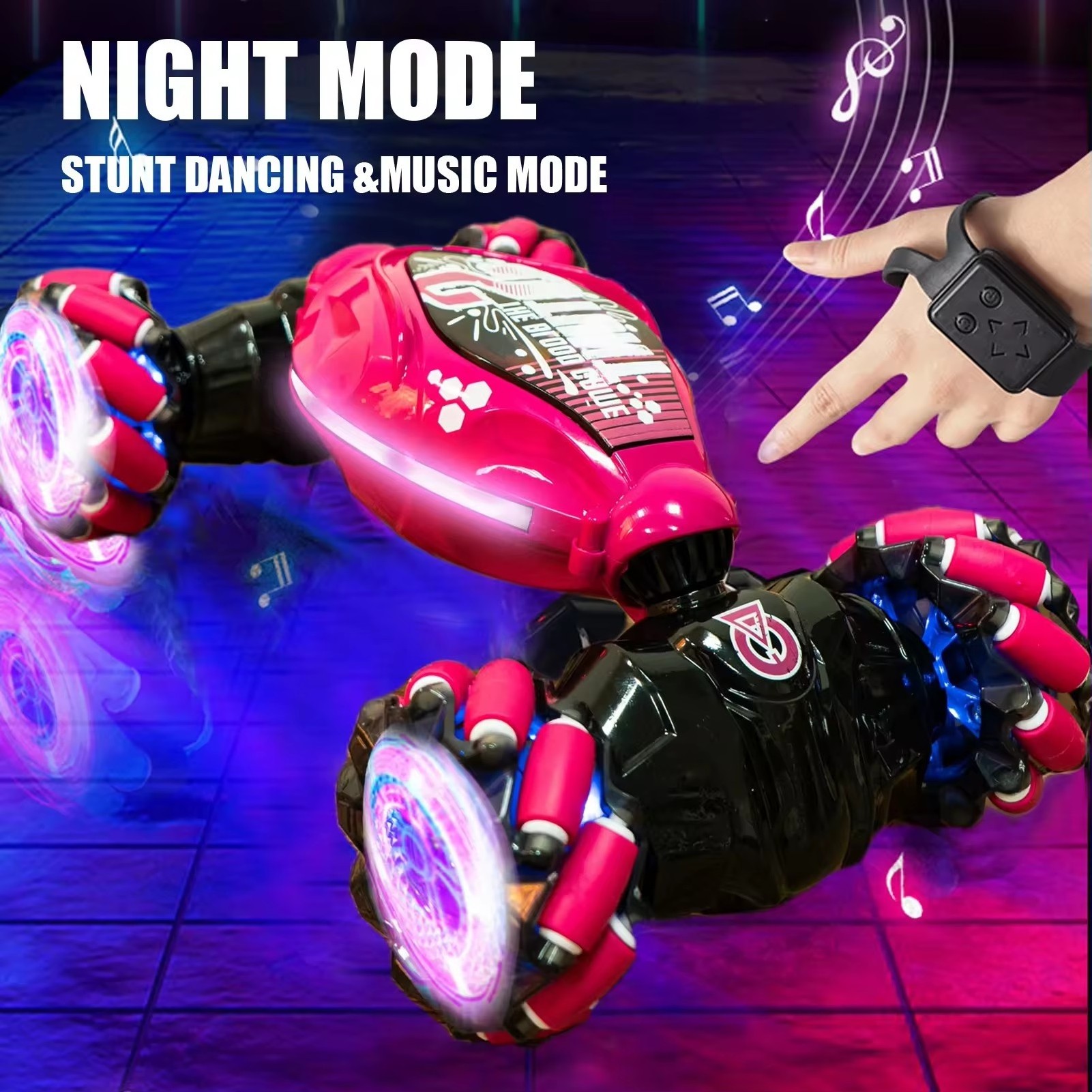 28CM Remote Control Stunt Car Hot Sale RC Car Model Spray Music And Light Hand Gesture Control RC Car Wholesale