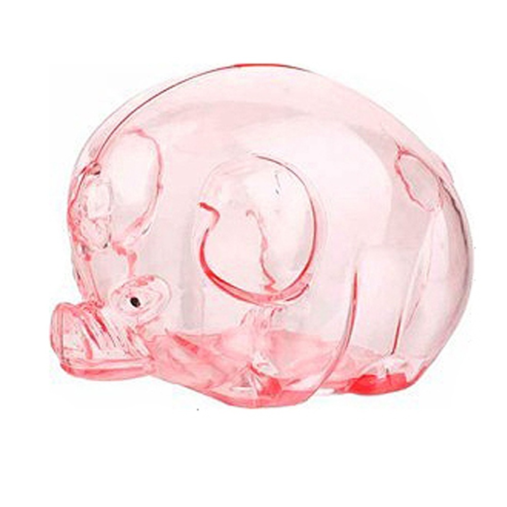 Adult Piggy Bank Clear Piggy Bank Plastic Pig Shaped Money Bank  Cash Bills Jar Change Box for Kids Adults Blue Kids Gifts