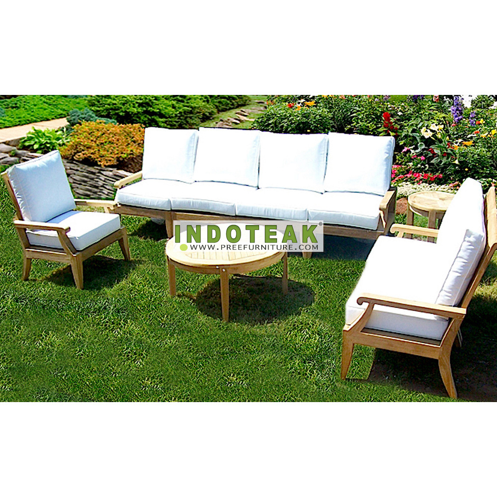 Teak Deep Seating Outdoor Furniture Sets and Sectionals - Garden Furniture Set - Sofa Patio Furniture