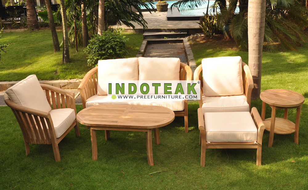 Teak Deep Seating Garden Furniture - Luxury Sofa Outdoor Furniture With Cushion - Durable Teak Patio Furniture Wholesale Price