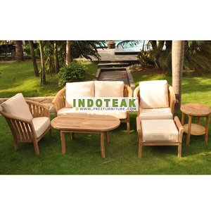 Teak Deep Seating Garden Furniture - Luxury Sofa Outdoor Furniture With Cushion - Durable Teak Patio Furniture Wholesale Price