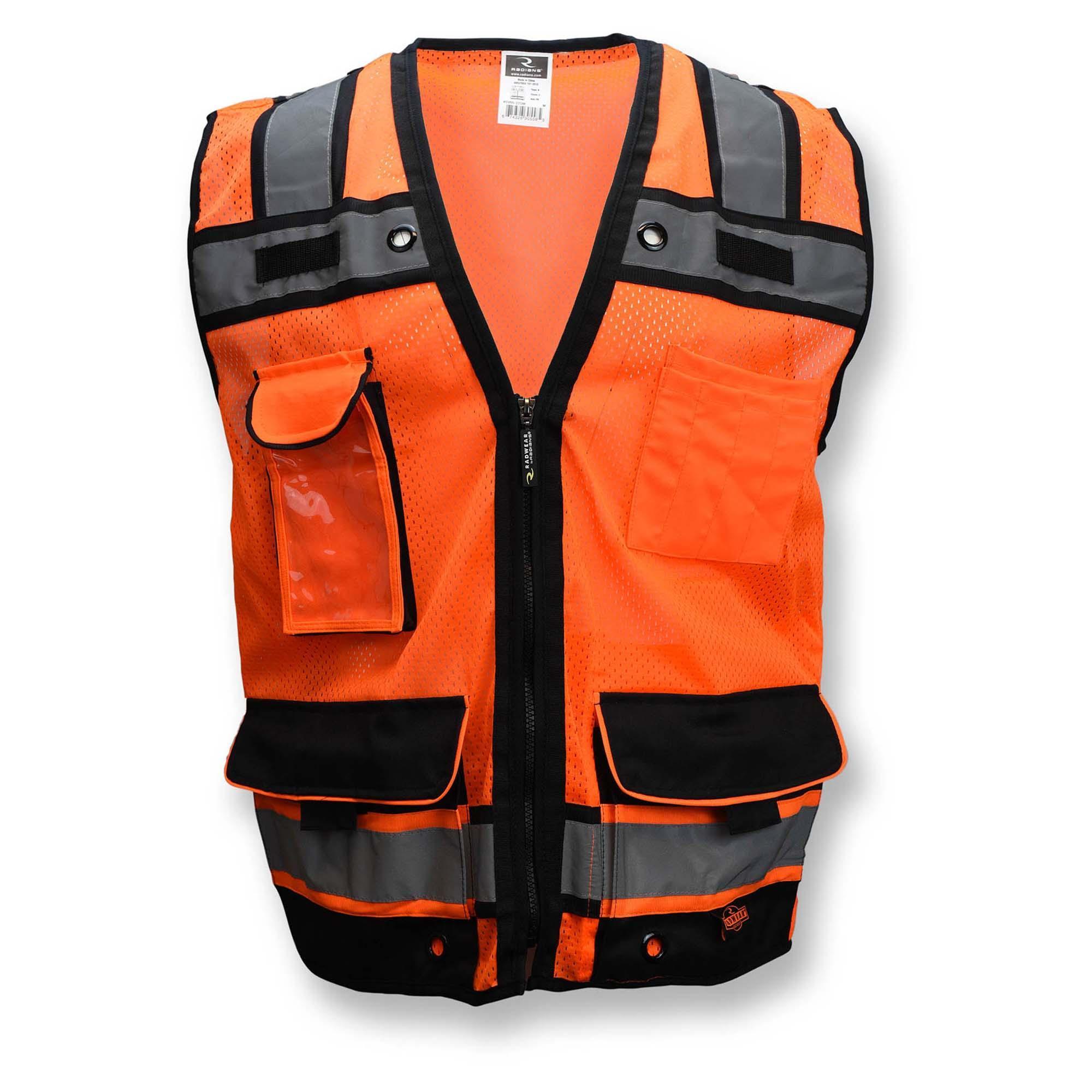 Adjustable Breakaway Economy Contrasting Class 2 Mesh Safety Vest with Reflective Tape