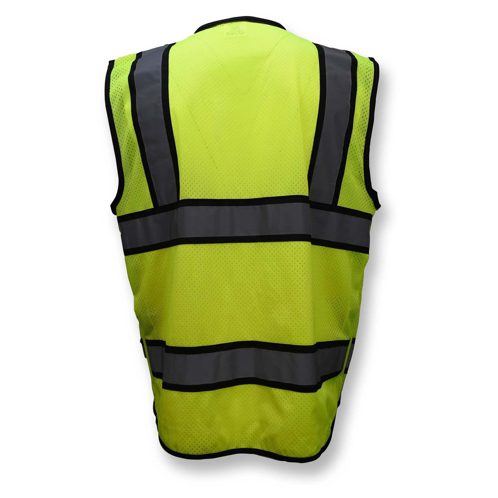 Heavy Duty High Visibility Clothing 10 Pockets Two-Tone Hi-Vis Reflective Safety Vest